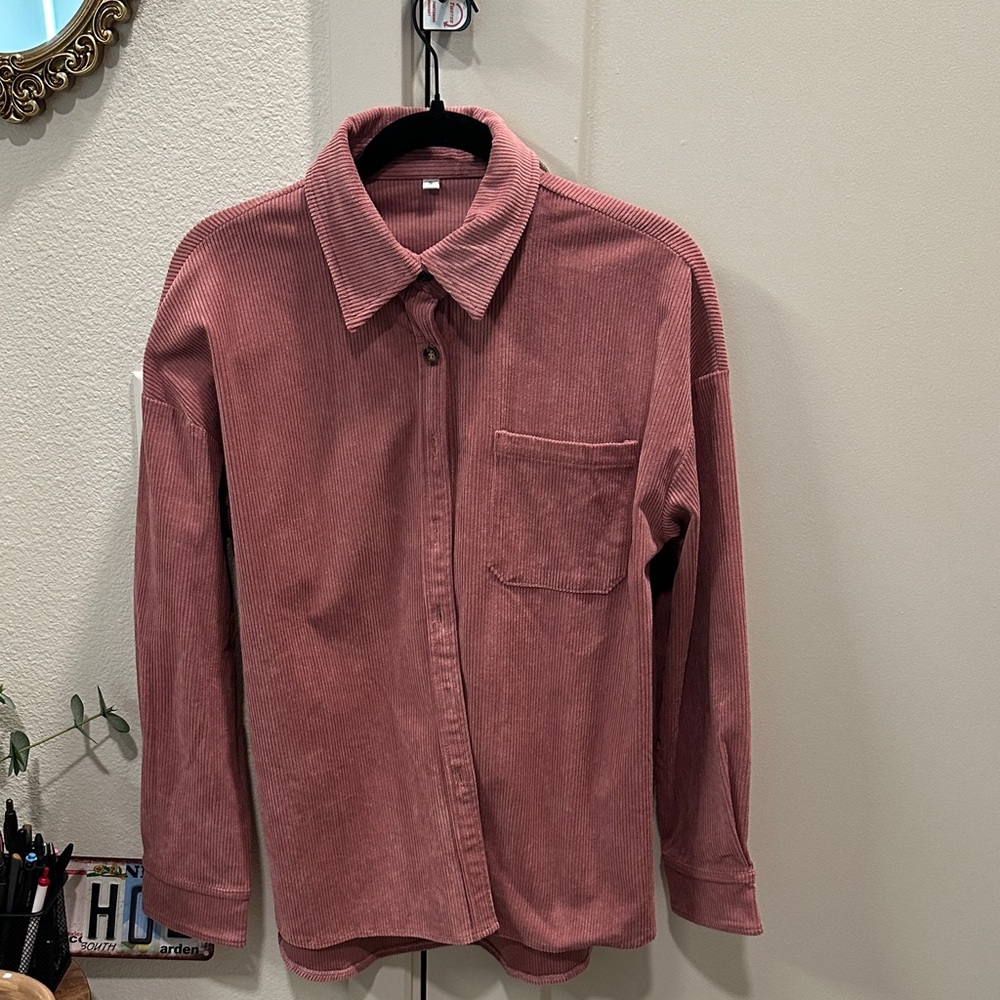 Women’s Corduroy Shirt - Rose